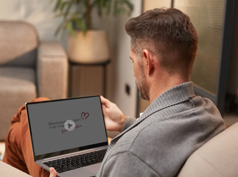 Liveübertragung einer Trauerfeier per Video